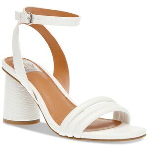69$ DV Dolce Vita Fleck Two-Piece Ankle-Strap City Sandals Size 9.5 US White